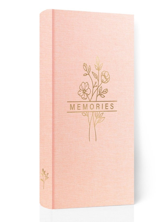 Holoary Photo Album 4x6 300 Photos with Writing Area, 300 Pockets Picture Album, Linen Fabric Cover Big Picture Book for Photos, 4x6 Photo Albums for Memories Family Weddings Travel(Pink) - Image 1