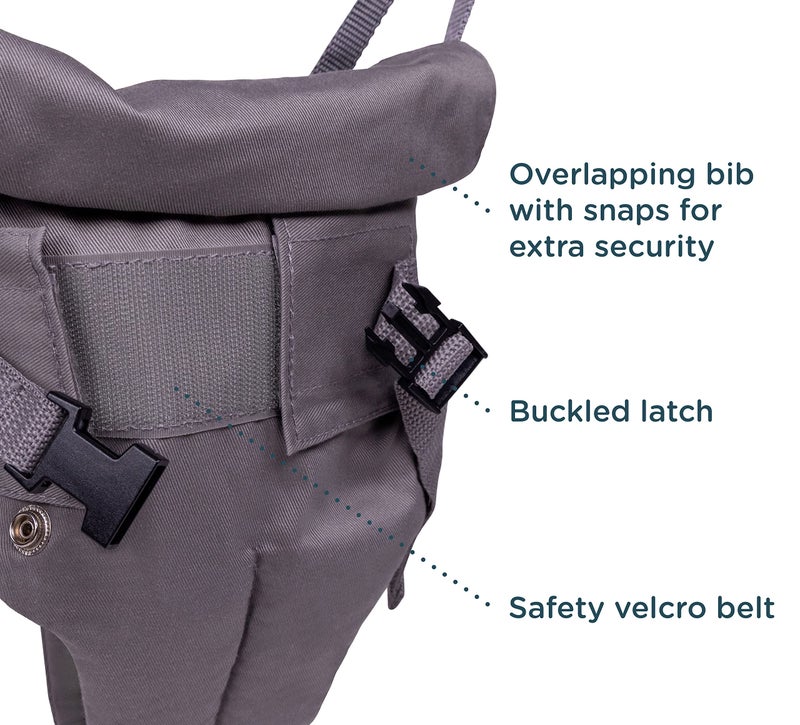 Jolly Jumper Elite (Grey) Baby Exerciser - Sturdy Frame, 6 ft Tall Stand Baby Jumper, Indoor and Outdoor Exercise Saddle Seat, Adjustable Height, for Infants up to 28 lbs - Image 4