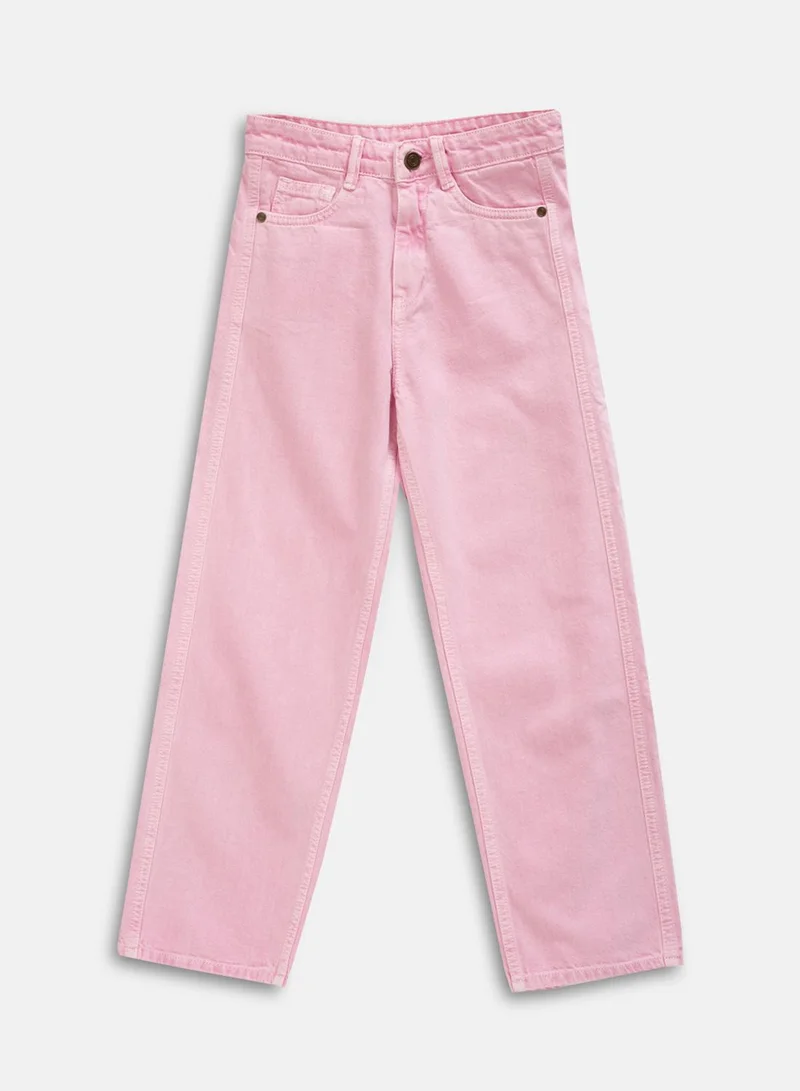 LILPICKS Pink Denim Jeans For Girls