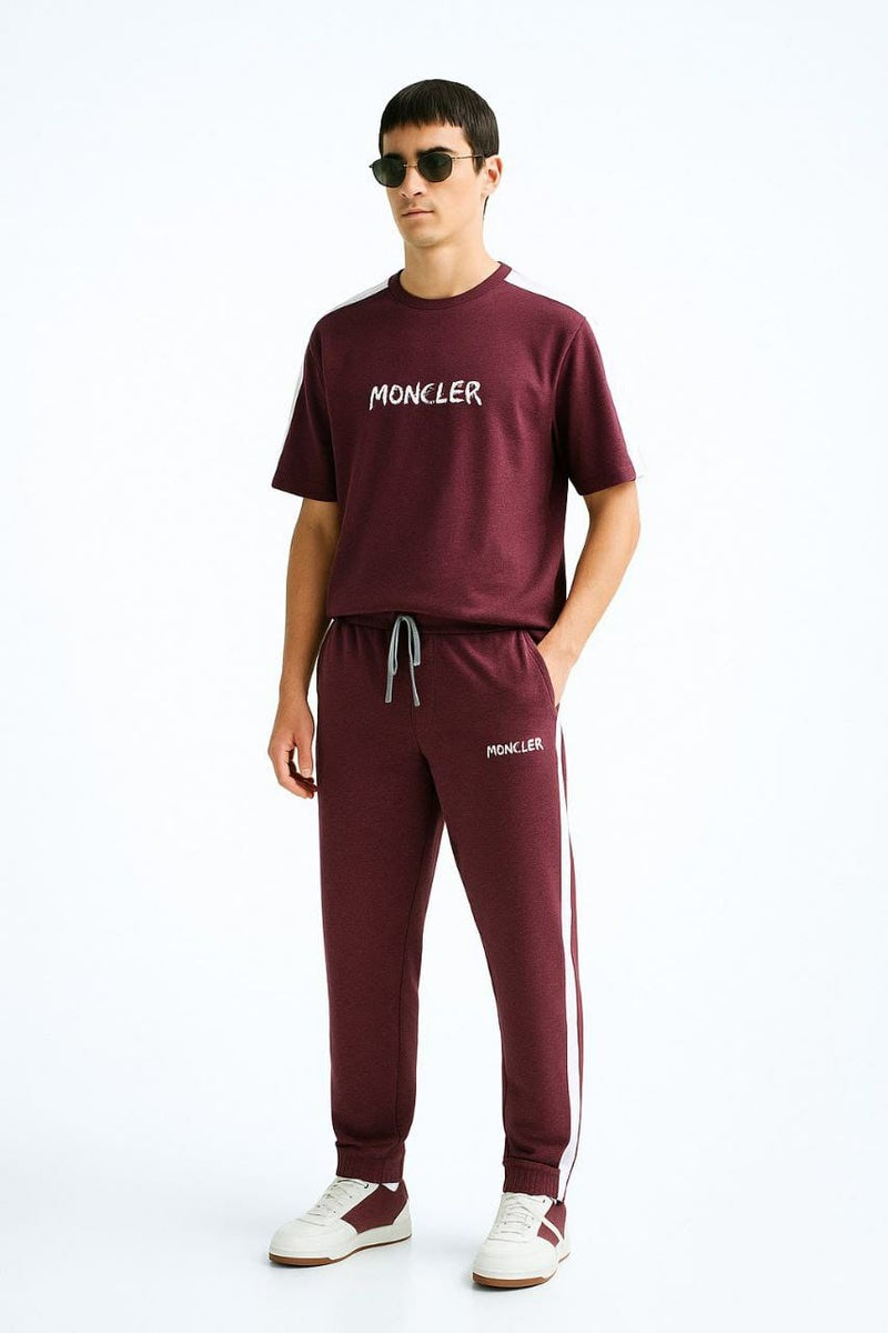Signature Oversized Co-ord Set – Short Sleeve T-shirt & Jogger-Marron