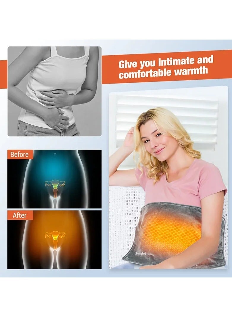 أيه بي جي الظهر والرقبة والكتفين تخفيف الألم وسادة كهربائية ، متعددة الوظائف بطانية كهربائية ، شاحن USB درجة حرارة ثابتة سخان يدوي محمول الغرافيت الركبة ، تشنج وتخفيف الألم - Image 3