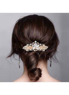 Lawie 6 Pack Fancy Delicate Jeweled Gems Rhinestone Sparkly Glitter Flower French Barrette Metal Hair Clips Bun Chignon Twist Hairpins Ponytail Holder Headpiece Accessories For Women Girl  - Image 5