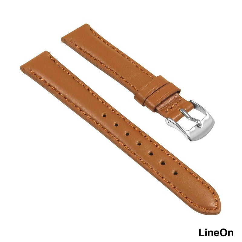 Lineon Colourful 16mm Full Padded Univarsal Vegan Leather Watch Strap For Branded Watches Compitable with (Titan, Timex, Casio, Sonata etc) Tool and Pins Include - Image 3