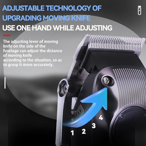 Concepta Hair Trimmer for Men Hair Cutting – Rechargeable Beard Trimmer for Man – Waterproof Shaver with USB Charging & 6 Combs for Hairs, Beard And Moustaches - Cordless Hair Trimmer - Image 4