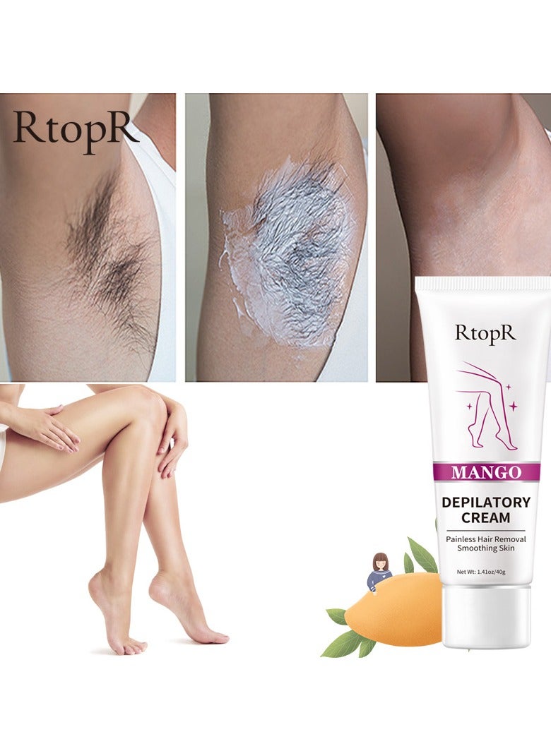RtopR Mango Hair Removal Cream Effective Painless Hair Removal Cream for Men Women Armpit Hair Whitening Product for Legs and Hand - Image 3