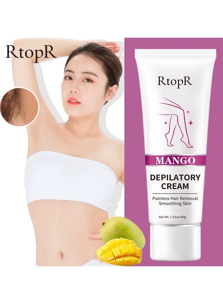 RtopR Mango Hair Removal Cream Effective Painless Hair Removal Cream for Men Women Armpit Hair Whitening Product for Legs and Hand - Image 4