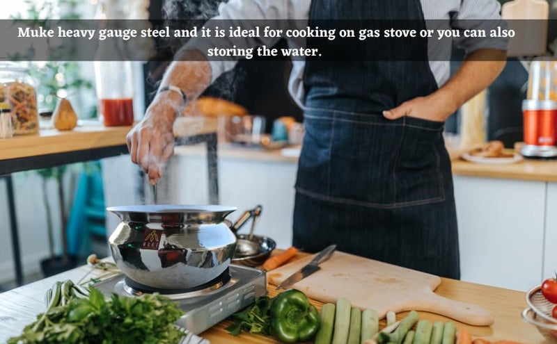 MUKE Stainless Steel Heavy Base Sipri Handi Dekchi Bhagona Cooking Degchi for Home and Kitchen cookwere Pot(3liter) - Image 4