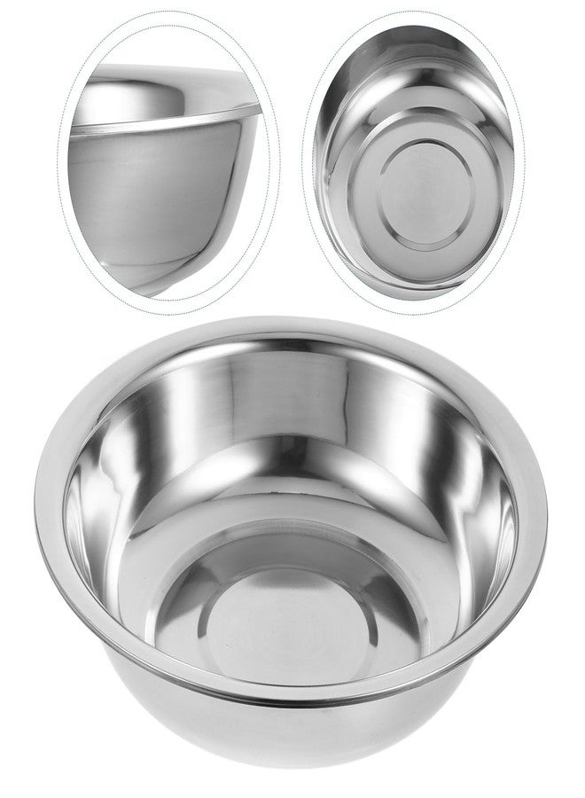 MUCKLILY Stainless Steel Basin 10.6 Inch Multi-Use Mixing Bowl for Kitchen Laundry Bathroom Wash Basin for Fruits Vegetables Soup Egg Beating and Foot Soaking - Image 2