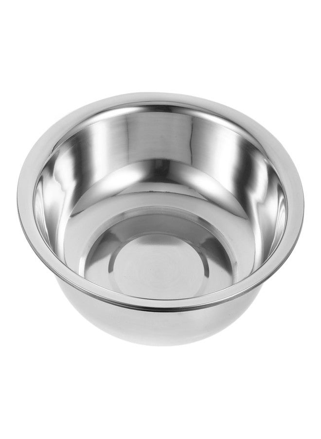 MUCKLILY Stainless Steel Basin 10.6 Inch Multi-Use Mixing Bowl for Kitchen Laundry Bathroom Wash Basin for Fruits Vegetables Soup Egg Beating and Foot Soaking - Image 1