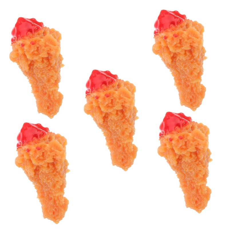Realistic Artificial Chicken Leg Model Faux Food Decoration 5PCS Photo Prop Display - Image 2