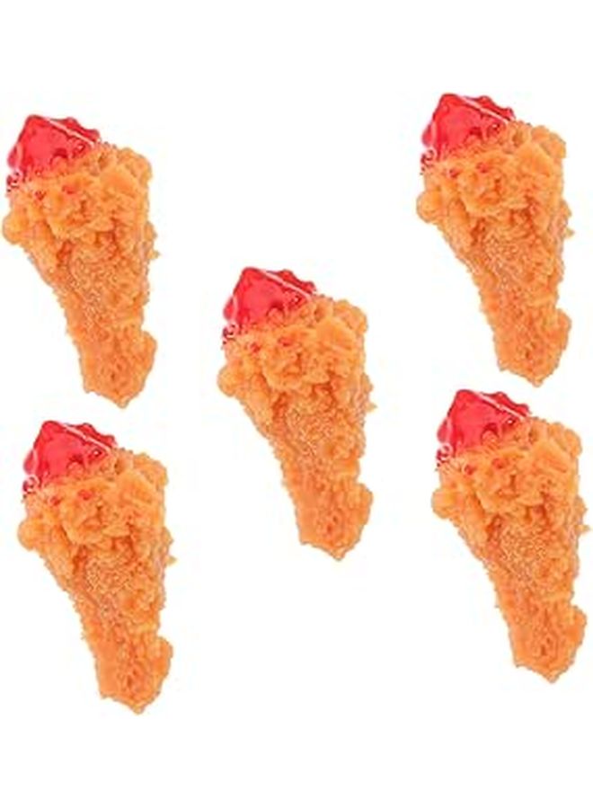 Realistic Artificial Chicken Leg Model Faux Food Decoration 5PCS Photo Prop Display - Image 1
