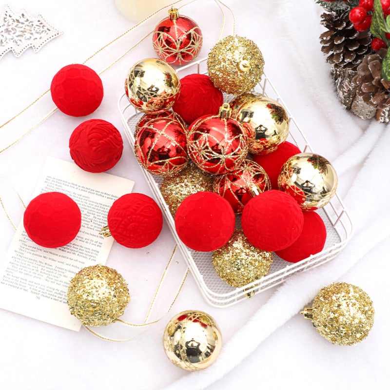 Christmas Ball Ornaments Set Christmas Ball Ornaments 25pcs Christmas Tree Ornament Pendant Party Supplies Tree Hanging Plastic - Image 4