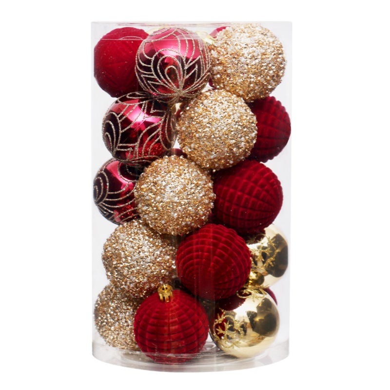 Christmas Ball Ornaments Set Christmas Ball Ornaments 25pcs Christmas Tree Ornament Pendant Party Supplies Tree Hanging Plastic - Image 1