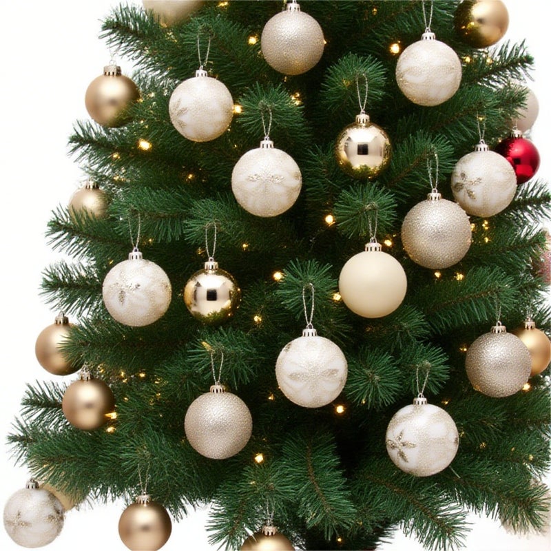 Christmas Ball Ornaments Set Christmas Ball Ornaments 25pcs Christmas Tree Ornament Pendant Party Supplies Tree Hanging Plastic - Image 2