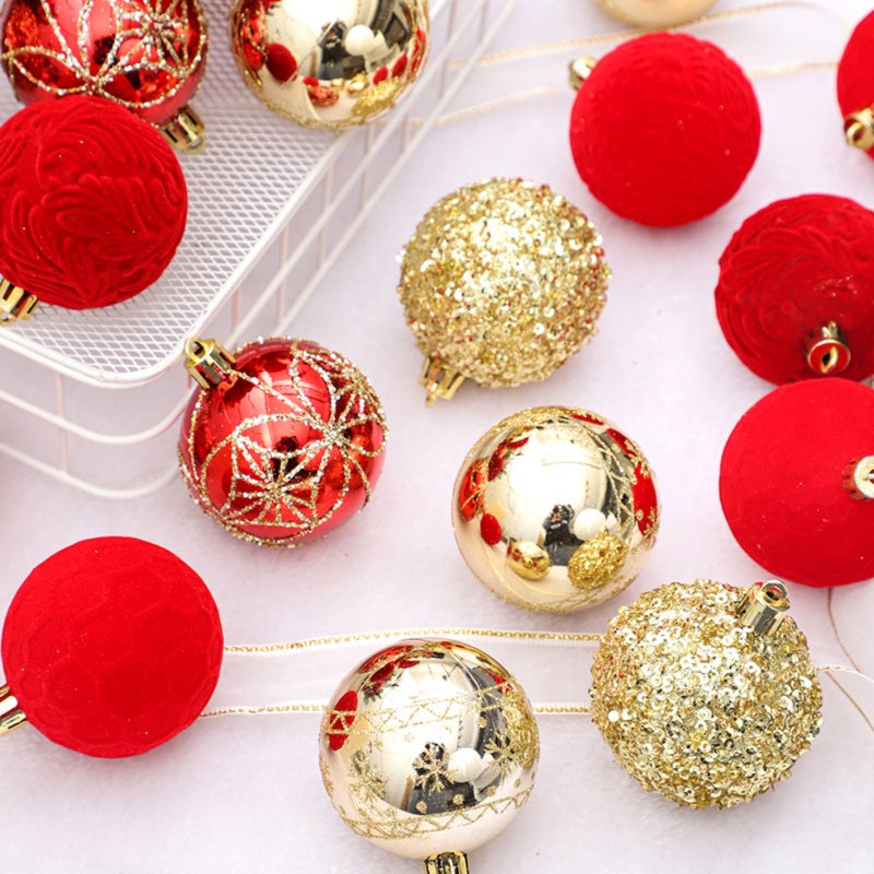 Christmas Ball Ornaments Set Christmas Ball Ornaments 25pcs Christmas Tree Ornament Pendant Party Supplies Tree Hanging Plastic - Image 5