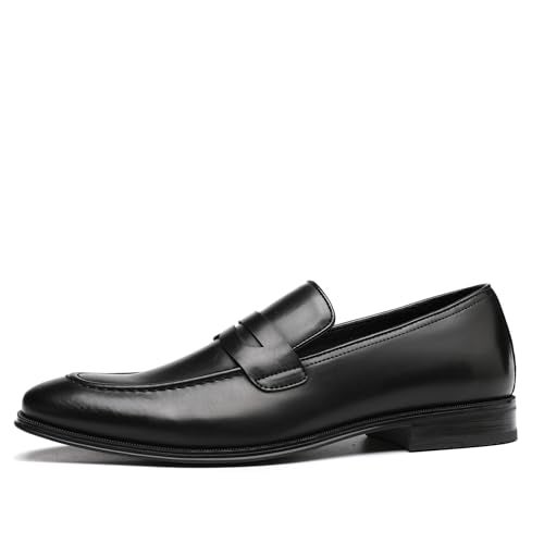 DECARSDZ Mens Dress Penny Loafers Shoes for Men Classic Wedding Business Slip On Formal Shoe - Image 3