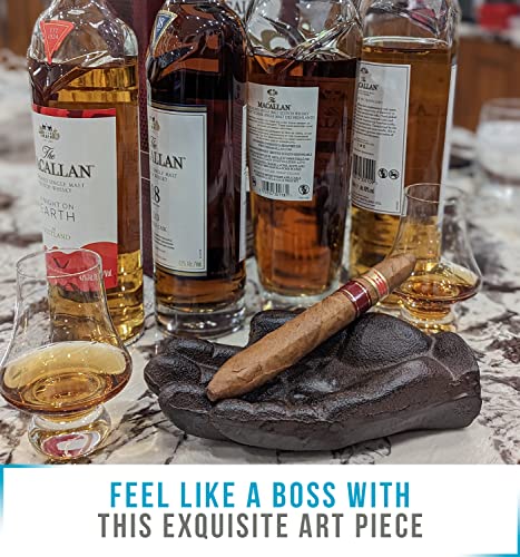 Comfify منفضة سجائر من الحديد الزهر على شكل يد - صينية زخرفية ريفية، حامل مفاتيح، وزن ثقيل كوزن ورق، هدية فريدة للرجال، ديكور للمكتب والمنزل - Image 4