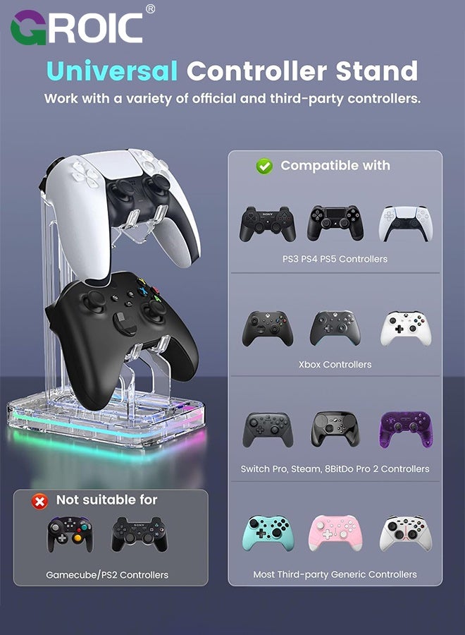 GROIC Gamepad Display Stand, Easy Installation Tabletop Display Rack with Charging Hole, Perfect Display and Organization Gaming Controller Holder for Storage, Organization & Display  - Image 2