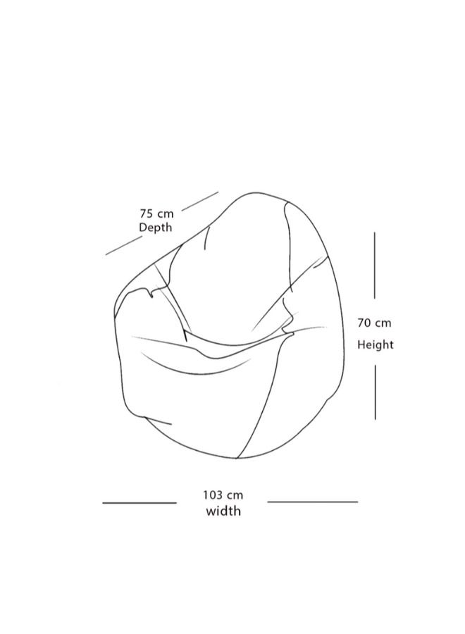 WAVY Maroon  Big Comfoy Bean Bag - Leather - Image 4