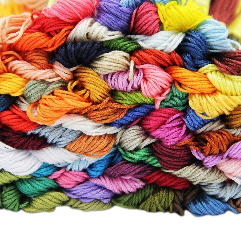 DIY Crafts Pack Of 100 Pcs White Extra Embroidery Floss Rainbow Color Skeins Per Pack Cross Stitch Threads Friendship Bracelets Floss Crafts Floss Ske Pack Of 100 Pcs White Extra - Image 2