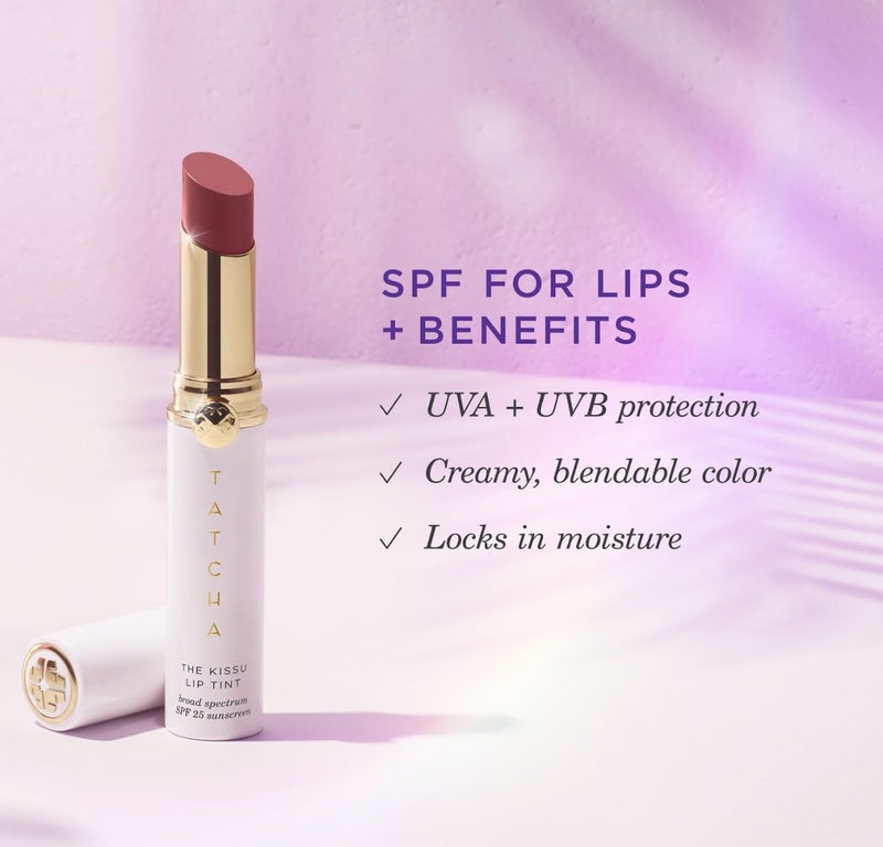TATCHA The Kissu Lip Tint SPF 25 - Midnight Lily | Hydrating Tinted Lip Sunscreen. 0.14 oz - Image 5