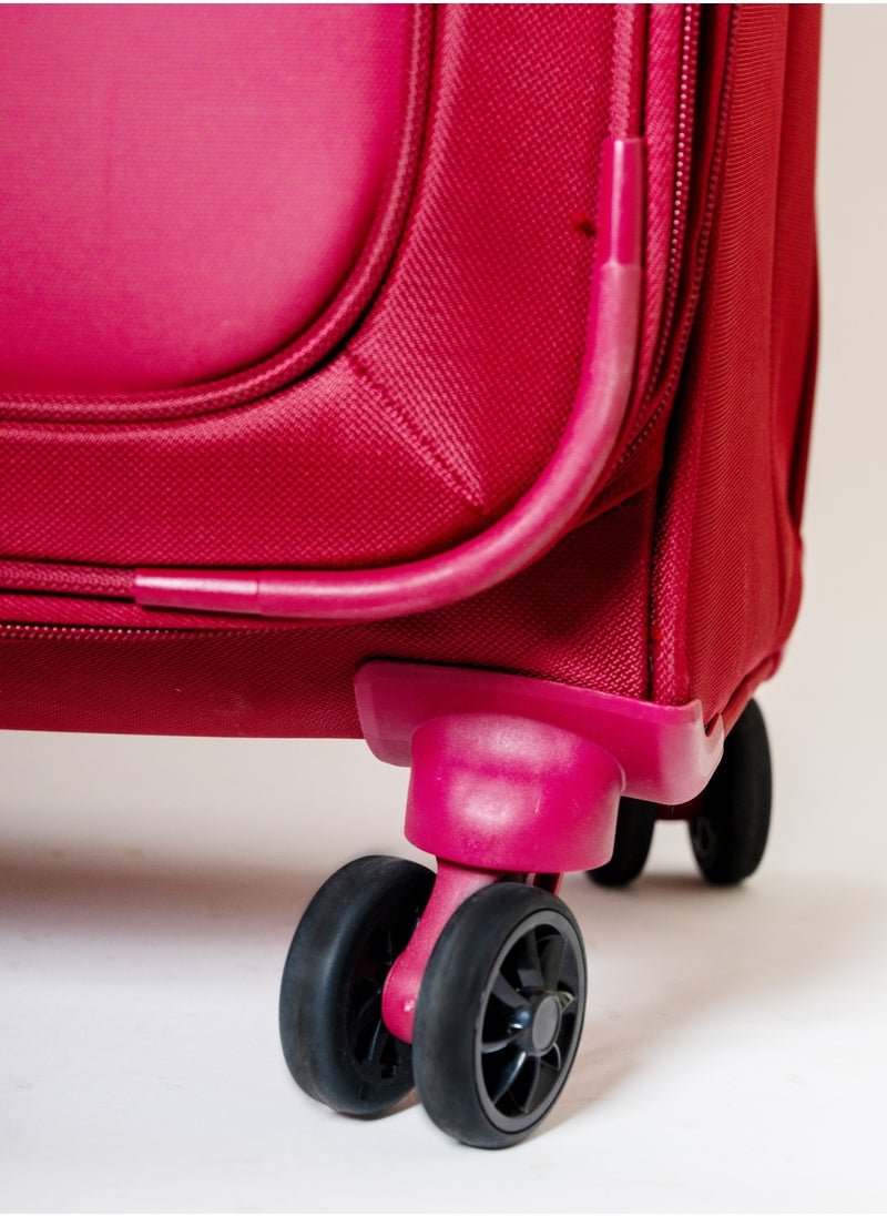 Skybags - Airway Pro Expandable Soft Body Luggage with Smooth Dual Wheels Luggage Trolley, Polyester Material, TSA Lock, Large-28Inch, Red - Image 1