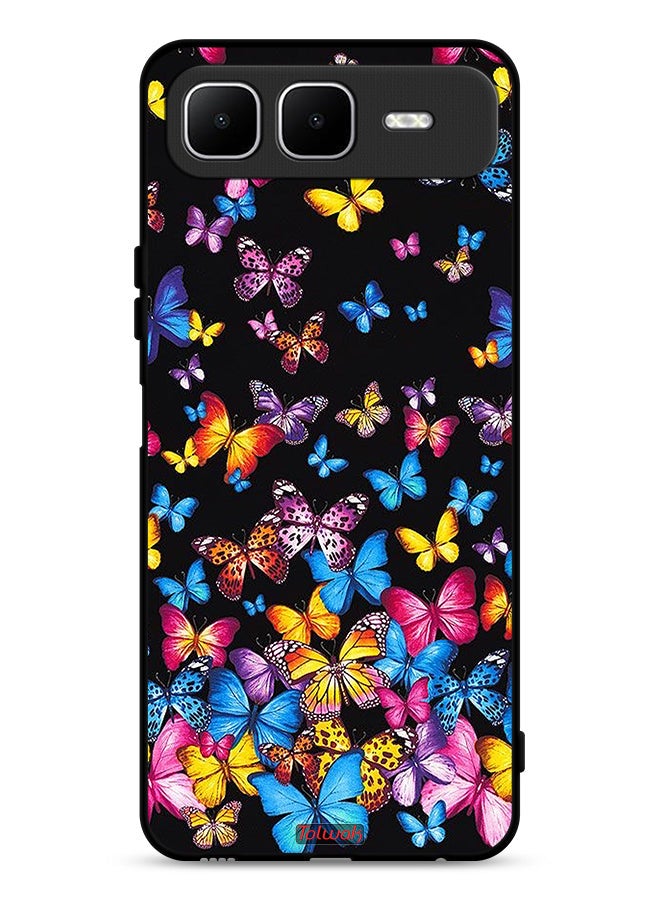 Tolwak Infinix Smart 10 Plus Protective Case Cover Colorful Butterflies