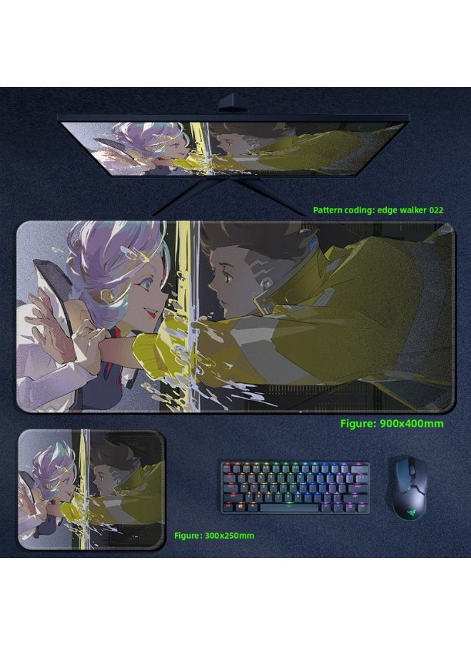 Generic - Cyberpunk Edge Walker Mouse Pad Computer Desktop Pad Lucy Edge Runner Cyberpunk 2077 Surrounding-Color:700x300x3mm-Pattern:Edge Walker 022 - Image 1