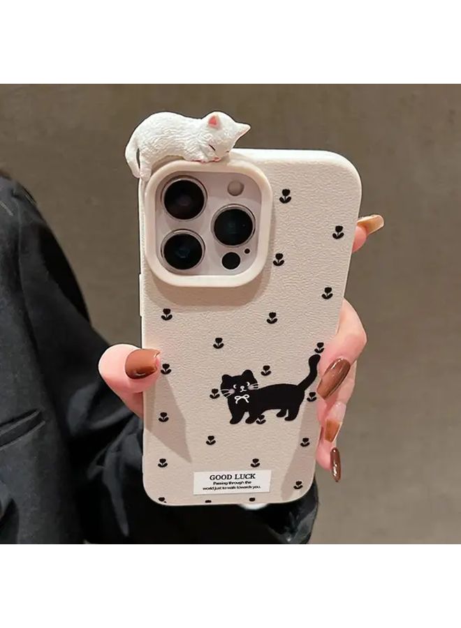 3D Cute Cat Phone Case For iPhone 17 Pro Max Mixed Color Shockproof Cover Lightweight Fun Playful Design Trendy Accessory Mobile Cover - Image 5