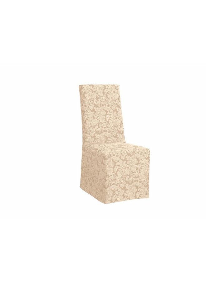 Scroll Long Dining Chair Slipcover (Champagne) Full Length Relaxed Fit High Back Chair Cover Perfect For Adding Accents To Your Dining Room - pzsku/Z36E8F6A5CCE5AD5878D5Z/45/_/1693486539/1c844ff0-a294-4278-8bea-9bddef375f18