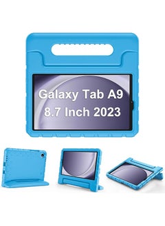 Procases Kids Case For Galaxy Tab A9 Shockproof Cover With Handle Stand Lightweight Kids Friendly Protective Case For Galaxy Tab A9 2023 Sm-X110 -Blue  - Image 1