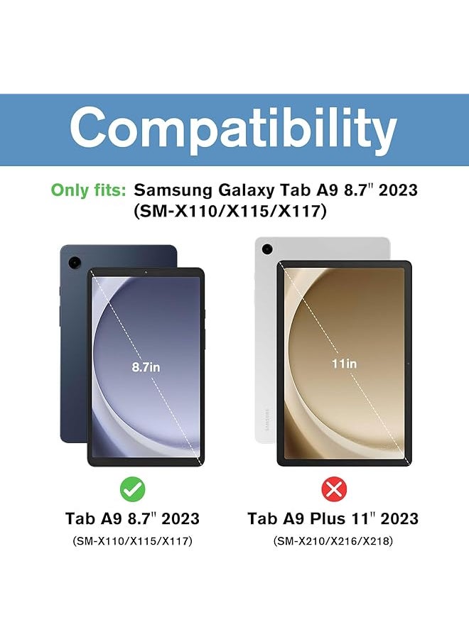 Procases - Kids Case For Galaxy Tab A9 Shockproof Cover With Handle Stand Lightweight Kids Friendly Protective Case For Galaxy Tab A9 2023 Sm-X110 -Blue - Image 1
