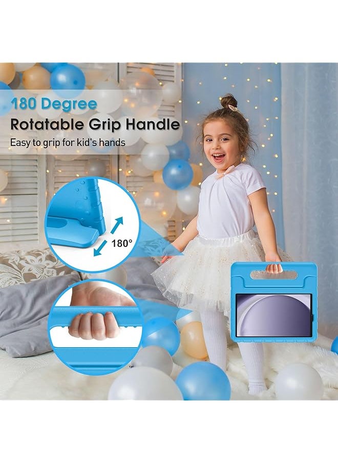 Procases - Kids Case For Galaxy Tab A9 Shockproof Cover With Handle Stand Lightweight Kids Friendly Protective Case For Galaxy Tab A9 2023 Sm-X110 -Blue - Image 1