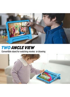 Procases Kids Case For Galaxy Tab A9 Shockproof Cover With Handle Stand Lightweight Kids Friendly Protective Case For Galaxy Tab A9 2023 Sm-X110 -Blue  - Image 5
