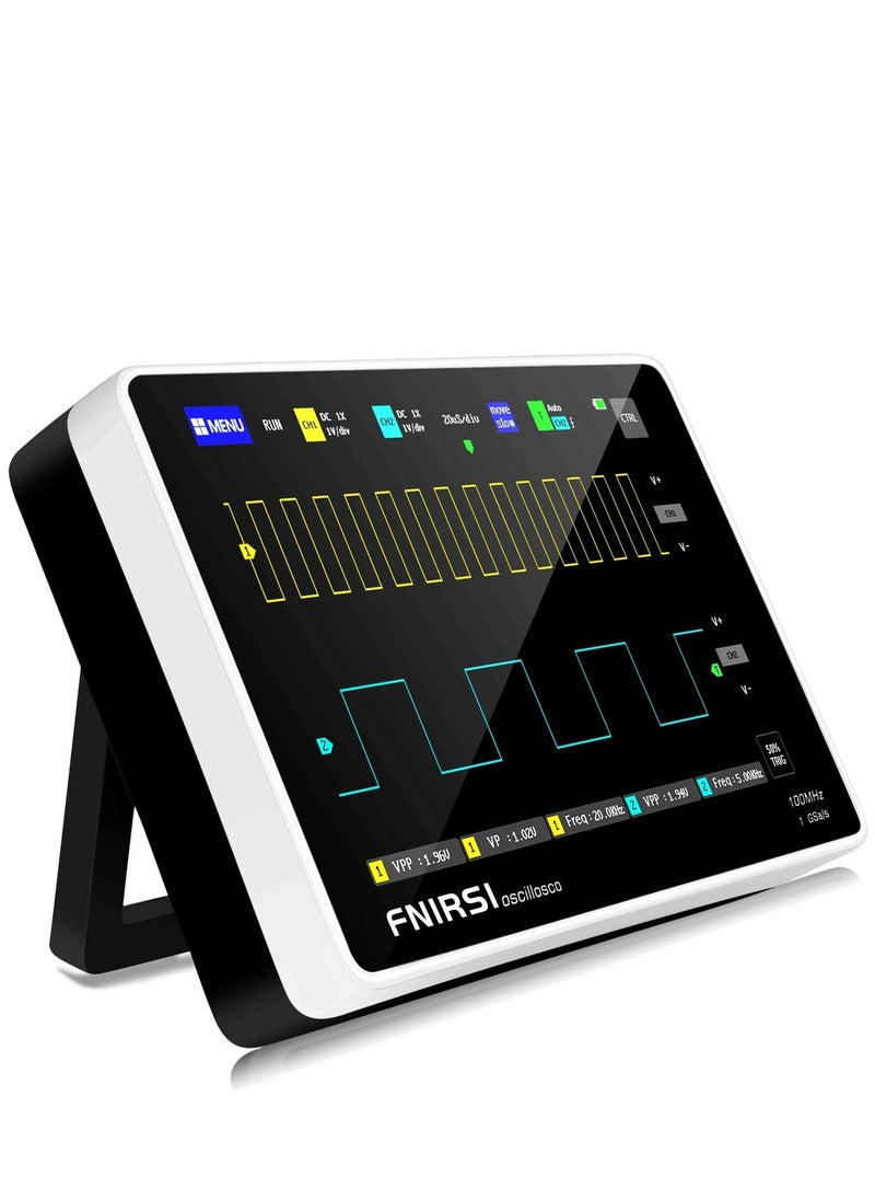 Generic - Handheld 1013D Oscilloscope - 2 Channels, 100MHz Bandwidth, 1GSa/s Sampling Rate, 7" TFT LCD Touchscreen for Easy Operation and Clear Display. - Image 1