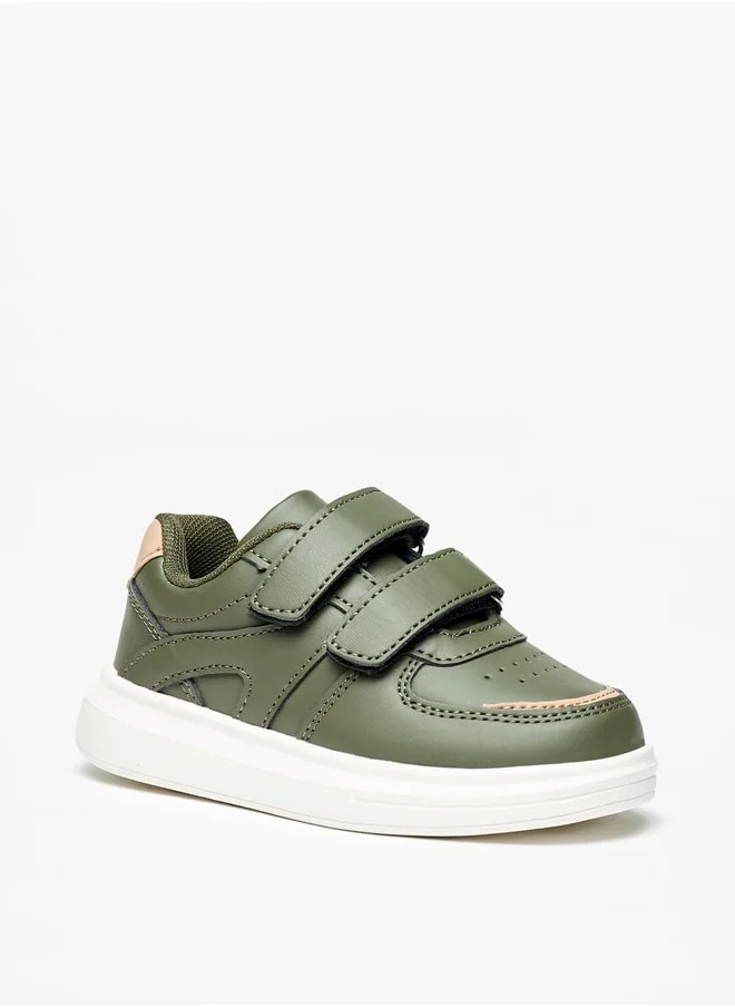 LBL by Shoexpress Boys Panelled Sneakers with Hook and Loop Closure