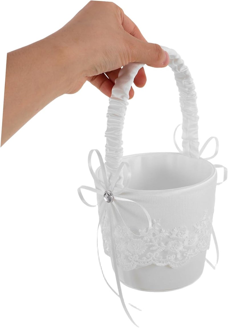 Elegant Handheld Design Soft Lace Miniature Floral Ceremony Accessory for Wedding - Image 4