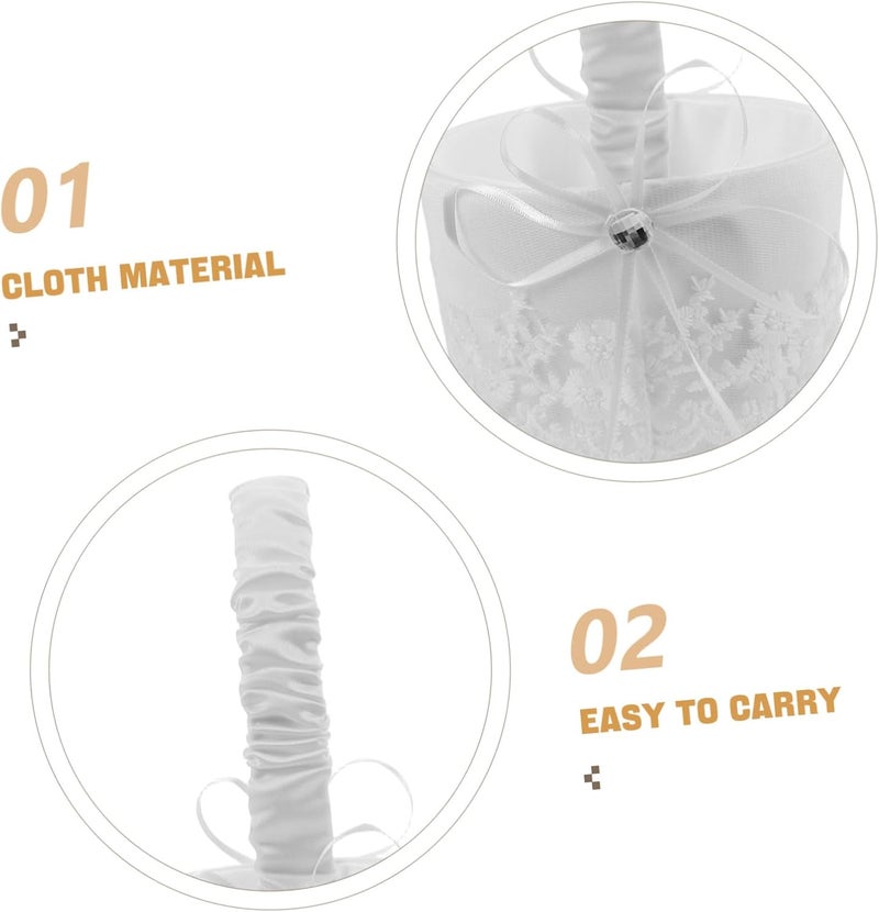 Elegant Handheld Design Soft Lace Miniature Floral Ceremony Accessory for Wedding - Image 3