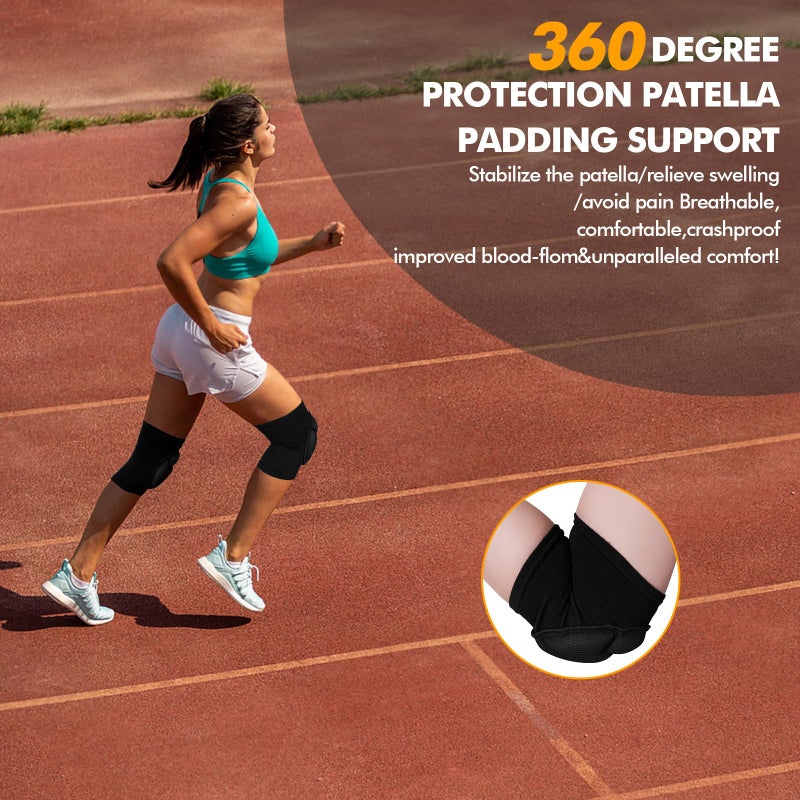Banzk Protective Knee Pads, Thick Sponge Anti-slip,Women's/Men's Knee Pads for Volleyball, Rock Climbing, Cycling, Dancing, Gardening, Gardening, Flooring, House Cleaning, Construction Work with Thick EVA Foam Liner Black L - Image 5