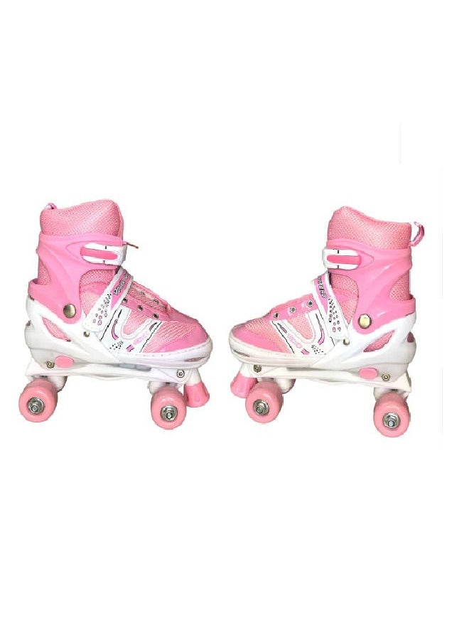 Generic Skate Shoes Pair 4 Wheels Size (39-42) Box - white * pink 