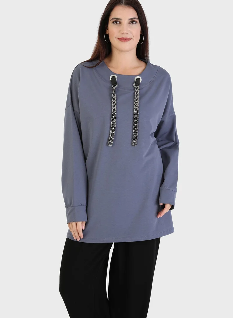 Alia by modanisa Crew Neck Tunic