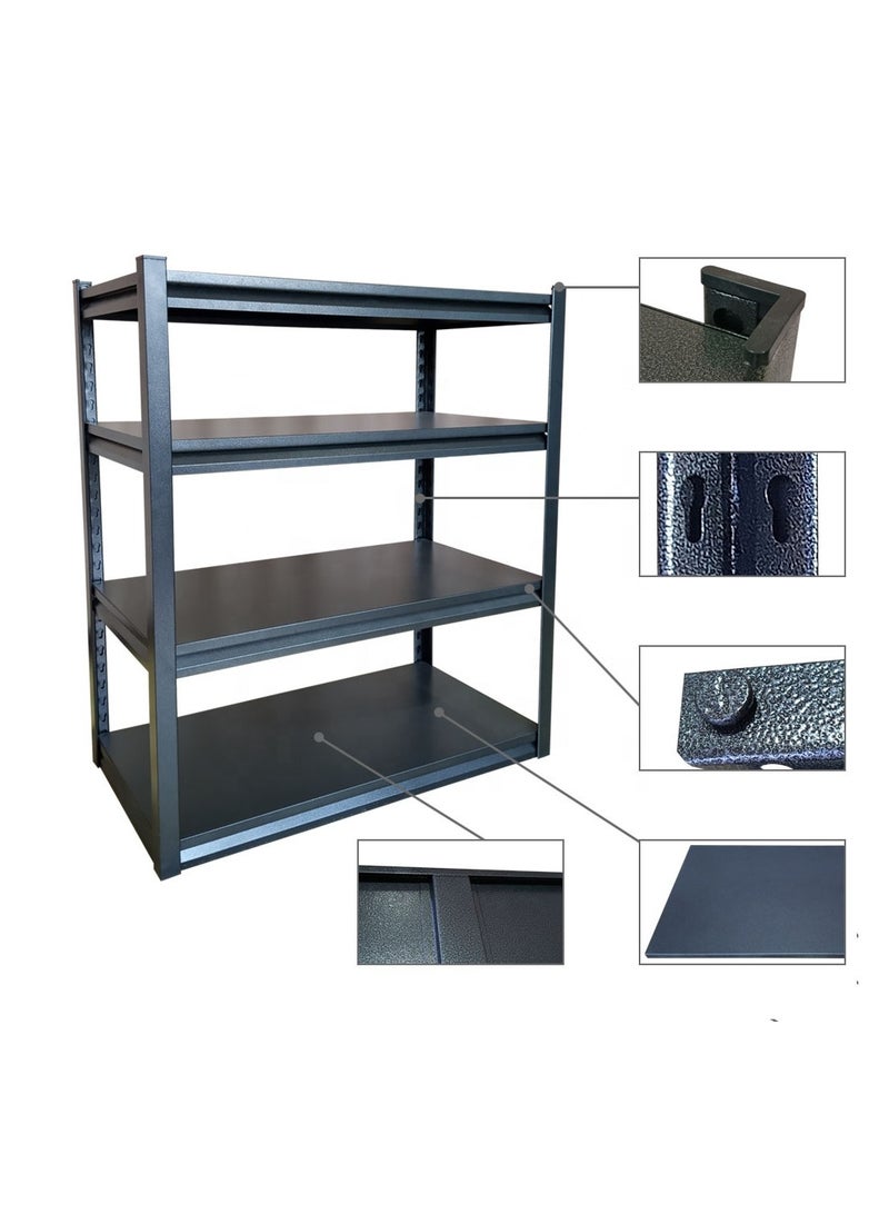 شاربدو رفوف تخزين 4 رف - طبقات قابل للتعديل حسب الطلب  سهلة التركيب بدون مسامير بكفرات لسهولة الحركة بإطار حديدي متعدد الوظائف مجلفنة ومحمية من التآكل ومتعددة المستويات مطبخ  فرن ميكروويف  مستودع  مكتب غرفة المعيشة - Image 2