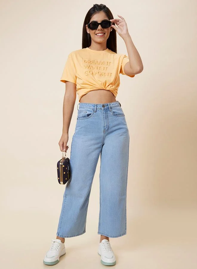 globus Globus Mid-Rise Boyfriend Fit Faded Jeans