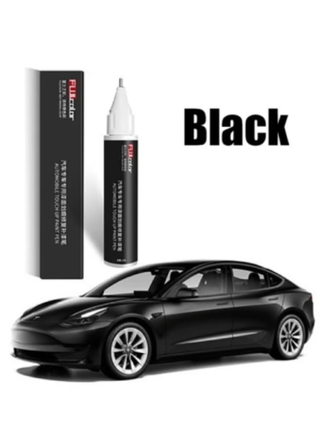 فوجي قلم إصلاح طلاء السيارة - مزيل الخدوش وإصلاح الرتوش لطلاء السيارات، ومنع الصدأ، ولمسة نهائية شديدة اللمعان، أسود - Image 1