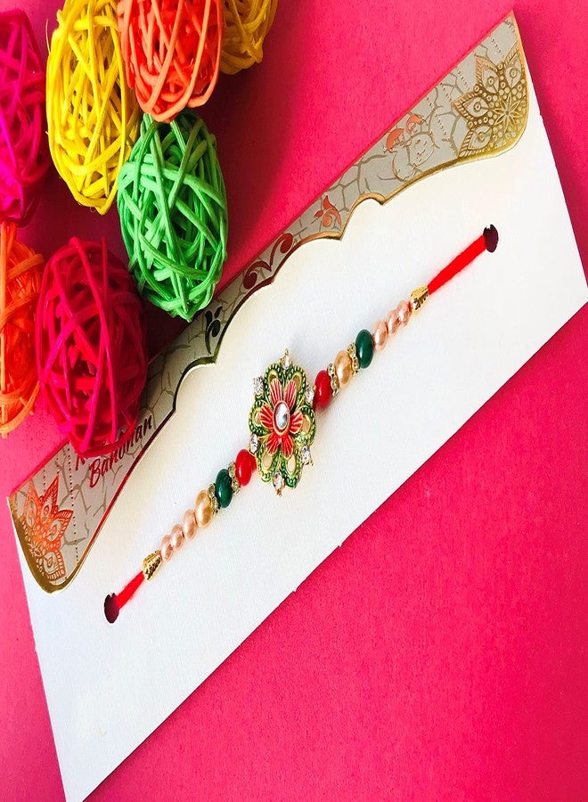 Evisha زهرة إيفيشا ميناكاري بتصميم ثقيل راخي للأخ | راخي-١٧٨ | راخي || مجموعة راخي || راخي للأخ || راخي للأخ وبهابي || كومبو راخي || بهية بهابهي راخي || هدايا راخي - Image 2