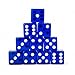 Luck Lab 10 Piece 19 mm Dice Pack Acrylic and Translucent D6 Dice Square wRounded Edge for Casino Craps RPG MTG DND Dice Table Games and Board Games Blue - Image 2