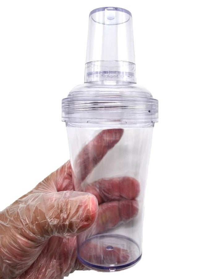 FUJIDENSO 2 Pack 20 Ounce Leakingproof & Shatterproof 3-Piece Plastic Cocktail Martini Shaker with Threaded Screw Top & Premium Silicon Gasket & Built In Strainer with Straw Hole - Image 2