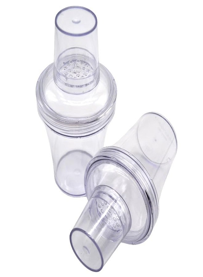 FUJIDENSO 2 Pack 20 Ounce Leakingproof & Shatterproof 3-Piece Plastic Cocktail Martini Shaker with Threaded Screw Top & Premium Silicon Gasket & Built In Strainer with Straw Hole - Image 1