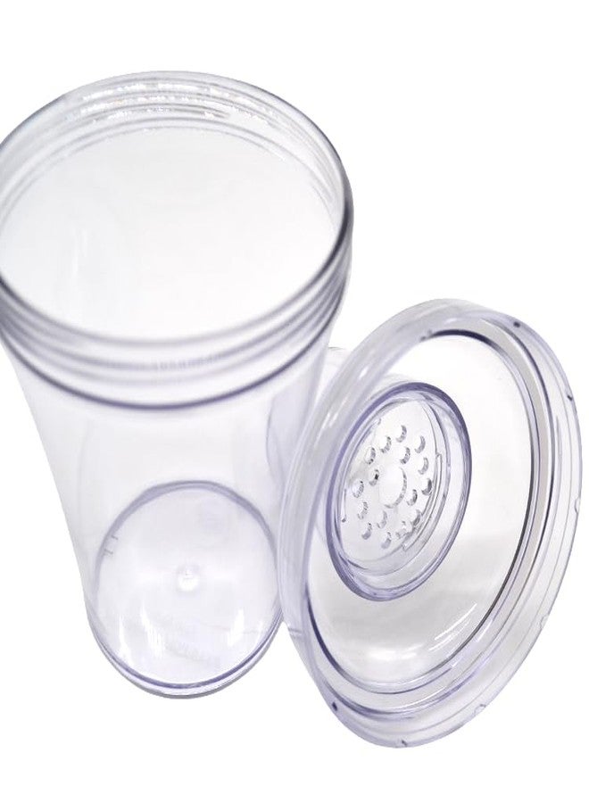 FUJIDENSO 2 Pack 20 Ounce Leakingproof & Shatterproof 3-Piece Plastic Cocktail Martini Shaker with Threaded Screw Top & Premium Silicon Gasket & Built In Strainer with Straw Hole - Image 5