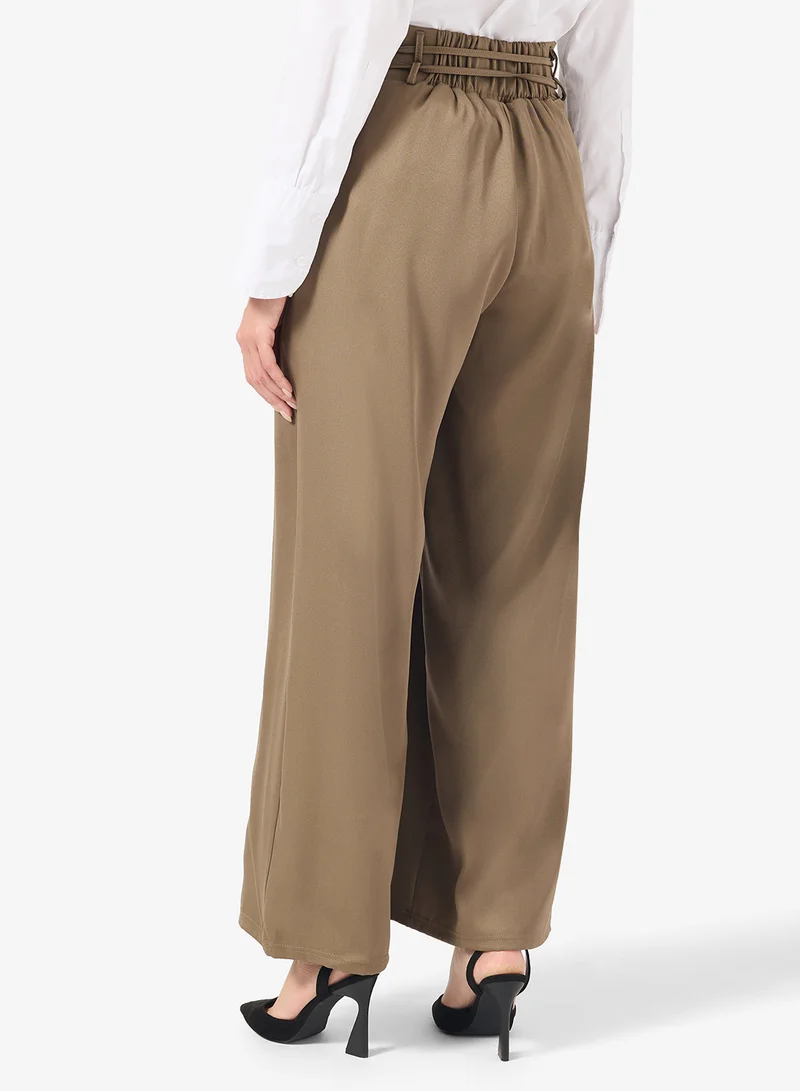 ELLA  High Waisted Trouser With Self Tie for Women | Best Price UAE